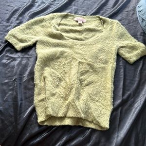 FUZZY GREEN PHILOSOPHY SWEATER TOP